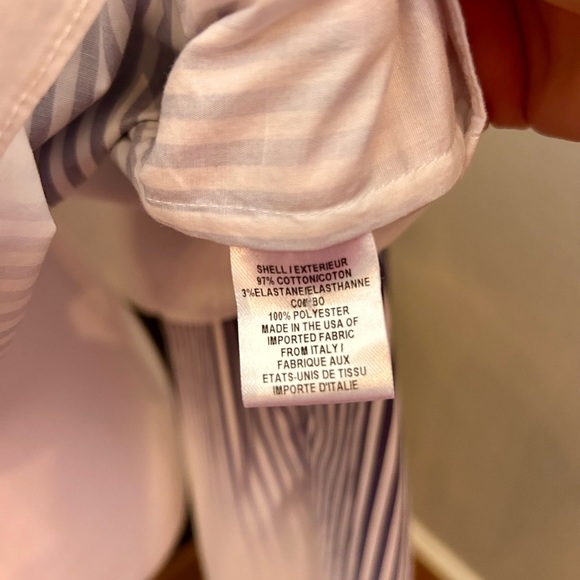 Milly Blue And White Striped Ombré Lace Off The Shoulder Coastal Swing Top Sz 6 - Picture 8 of 11